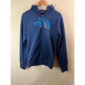 The North Face Navy Blue Performance Full-Zip Jacket with‎ Gradient Logo